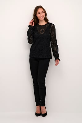 Blouse met lange mouwen black