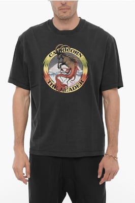 Slim Fit CAPRICORN THE LEADER T-shirt met ronde hals in grijs