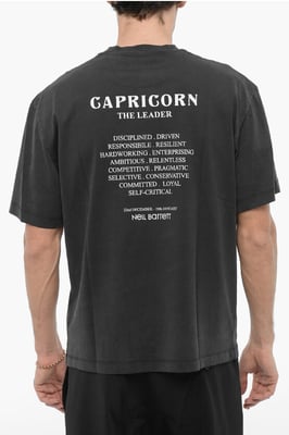 Slim Fit CAPRICORN THE LEADER T-shirt met ronde hals in grijs