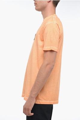 SUNSET CROSS T-shirt met logopatch in oranje
