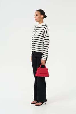 Vest Loose fit black white