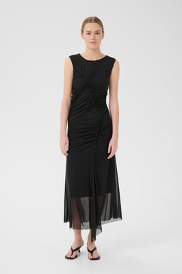 Jersey jurk Tight fit black