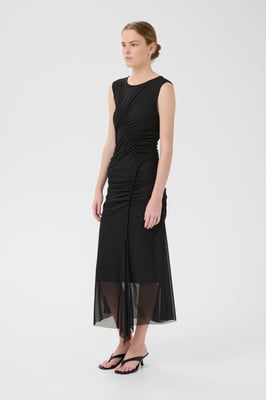 Jersey jurk Tight fit black
