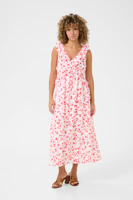 Jurk Feminine pink white