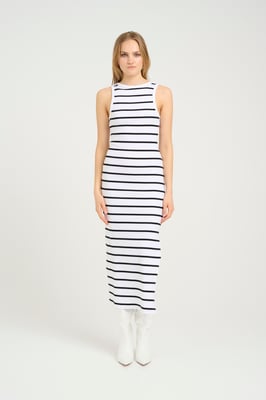 Jurk Slim fit white black