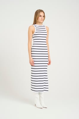 Jurk Slim fit white black