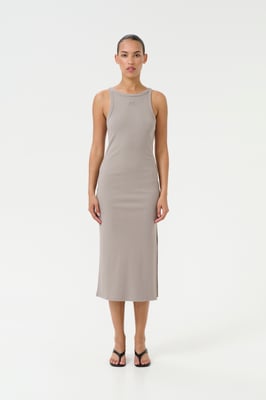 Jersey jurk Slim fit light grey