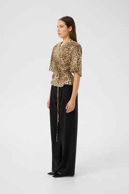 Blouse met korte mouwen Loose fit leopard