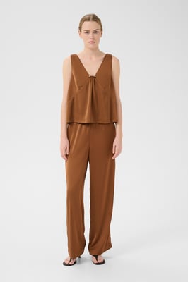 Mouwloos shirt Loose fit brown