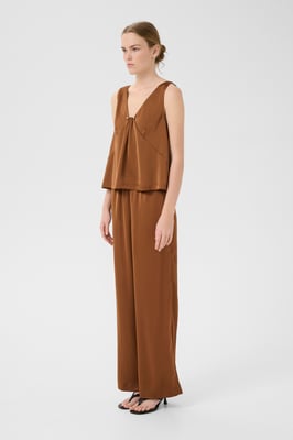 Mouwloos shirt Loose fit brown