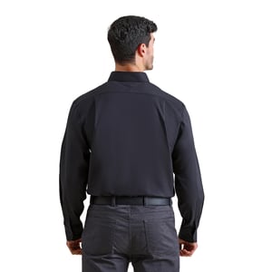 Premier Heren Supreme Oxford Formeel Overhemd Met Lange Mouwen (Zwart)