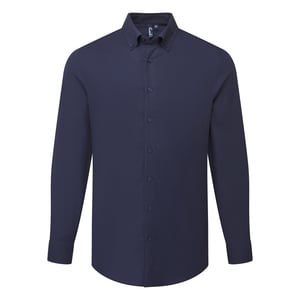 Premier Heren Supreme Oxford Formeel Overhemd Met Lange Mouwen (Marine)