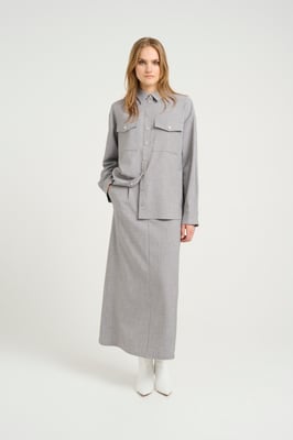 Shirt met lange mouwen Oversize fit grey