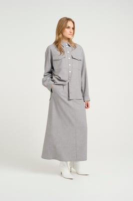 Shirt met lange mouwen Oversize fit grey