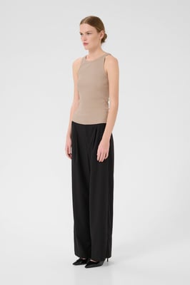 Jersey top Slim fit beige