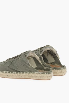 MM22 Open Back Katoenen Lage Sneakers in Groen