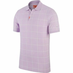 Nike Dri-Fit paars geruit poloshirt