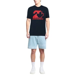 Dsquared2 Cool Fit Maple Leaf Donker Marineblauw T-shirt