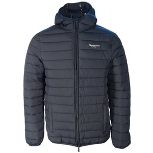 Aquascutum Active 100GR marineblauwe jas met capuchon