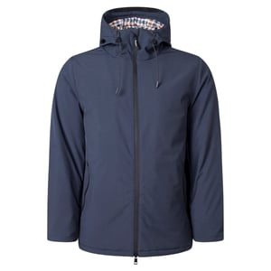 Aquascutum Active marineblauwe Shell Mid Parka-jas