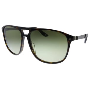 BMW Dark Havana Brown Frame Gradient Green Lens Zonnebril