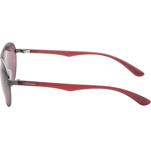Calvin Klein roze matte zonnebril met metalen montuur en grijs montuur