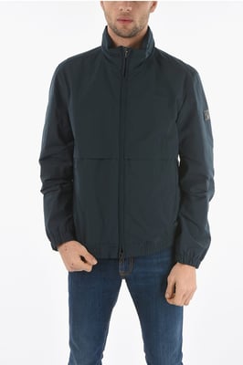 Afneembare capuchon MALLARD windjack met maxi-P in blauw