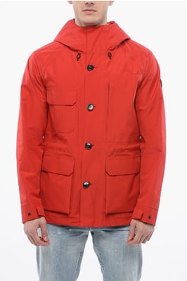 GTX-windjack met capuchon en handige zakken in rood