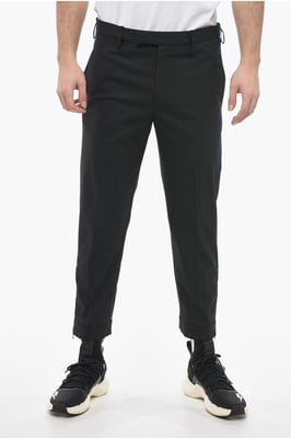 Slim Fit JAMIE Chino-broek met enkelritsen in zwart