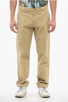 Hoge taille chinobroek in beige