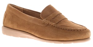 Hush Puppies Dames Instappers Shelby Suede Wedges Lederen Instap Tan