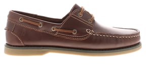 Hush Puppies Heren Bootsschoenen Wilson Boot Schoen Leer Veterschoen bruin
