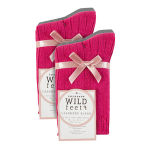 4-Pack Dames Cashmere Boot Sokken | Ademend Comfortabele Geribbelde Wol Bed Sokken
