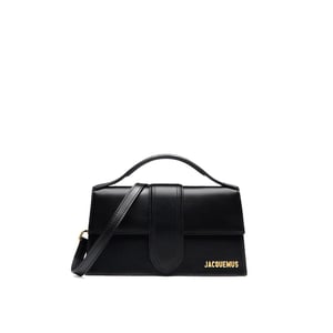 Jacquemus Le Grand Bambino Leren Tas - Goud Logo