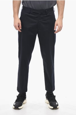 Slim Fit JAMIE-broek met riemlussen in blauw