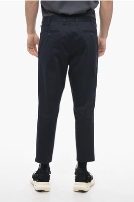 Slim Fit JAMIE-broek met riemlussen in blauw