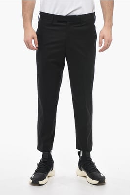 JAMIE-broek met normale taille en slanke pasvorm in zwart