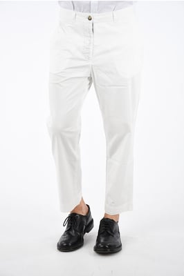 Stretch BOYFRIEND-broek in wit
