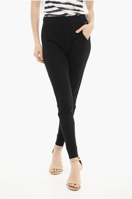 Katoenen ZOMER legging met zijmesh in zwart