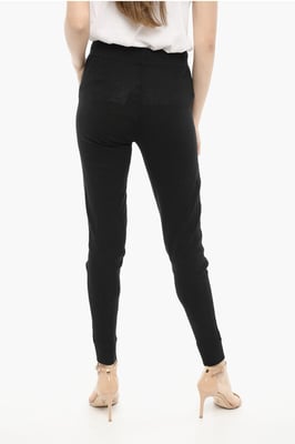 Katoenen ZOMER legging met zijmesh in zwart