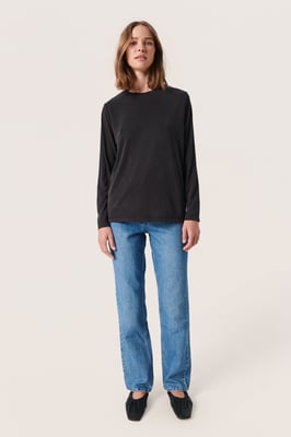 T-shirt met lange mouwen Loose fit black