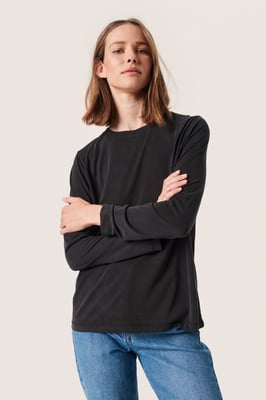 T-shirt met lange mouwen Loose fit black