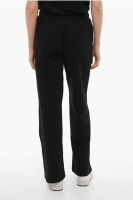 Effen joggingbroek met bedrukt logo in het zwart