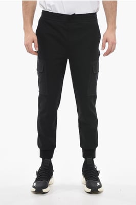 Skinny cargo-joggingbroek met lage taille in zwart