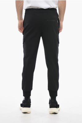 Skinny cargo-joggingbroek met lage taille in zwart