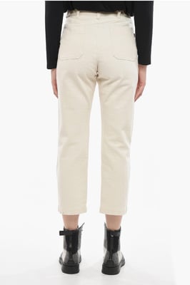 Cropped rechte jeans in wit
