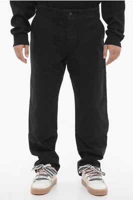 Donker gewassen wijde jeans 22 cm in zwart