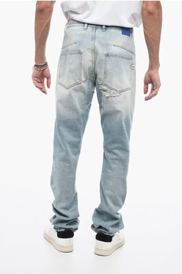 Vintage Effect TWIST Denims met Patchwork 17cm in Lichtblauw