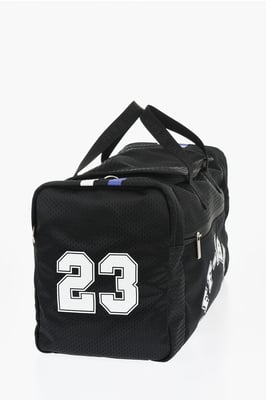 Nylon OUTDOOR BASEBALL Weekendtas met Afneembare Banden in Zwart