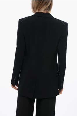 TORIKO Blazer met Peak Revers en Logo-ketting in Zwart